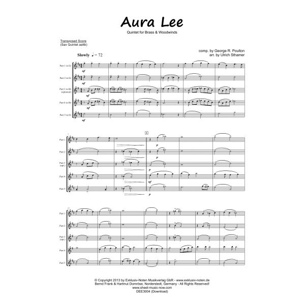 Aura Lee - Exklusiv-Noten Musikverlag, Inhaber: Bernd Frank